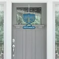 thumbnail image 2 of Big Dot of Happiness Happy Hanukkah - Hanging Porch Chanukah Holiday Party Outdoor Decorations - Front Door Decor - 1 Piece Sign, 2 of 8