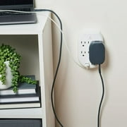 onn Surge Protector Wall Tap with 6 AC Outlets and 2 USB Ports, White