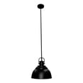 thumbnail image 2 of lámpara colgante vintage de acero negro mate 1 luz campana, 2 of 6