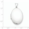 thumbnail image 3 of Sterling Silver Rhodium-plated Polished 32mm 2-Frame Oval Locket QLS101 (41mm x 23mm), 3 of 3