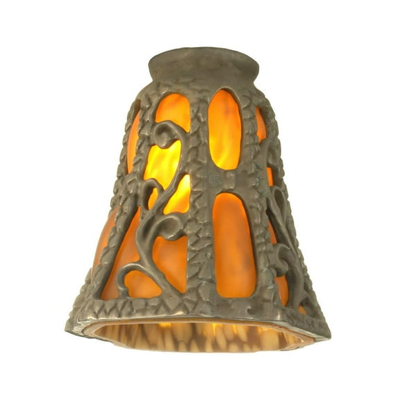 Meyda Lighting Ivy Lantern Shade, Amber - 21249
