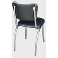 thumbnail image 3 of V-Back Diner Chair with Stripe with 1" Pulled Seat-Color:Royal Blue/White, 3 of 5