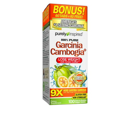 100% Pure Garcinia Cambogia Extract with HCA, Extra Strength, Weight Loss, 100 count Veggie Tablets (packaging may vary), 100% Pure Garcinia.., By Purely