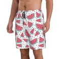 thumbnail image 2 of Kdxio Watermelon Pattern Mens Casual Shorts - Drawstring Summer Beach Sports Shorts for Men, 2 of 9