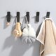 thumbnail image 4 of Ganchos Adhesivos Negros - Colgador De Toallas Gancho para Toallas De Baño De Acero Inoxidable, 6 Paquetes De Ganchos para Perchero Montados En La Pared,Black, 4 of 5