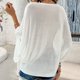 thumbnail image 4 of Fiudx Ofertas Flash Del Día Camisas de Blusas con Cuello En V de Manga Corta de Color Sólido Casual de Moda para Mujer, 4 of 7