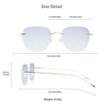 thumbnail image 4 of LifeArt Pure Titanium Frame Glasses/Blue Light Blocking Reading Glasses, Reduce Eyestrain, Stylish for Men and Women(Gold,+2.00 Magnification), 4 of 5