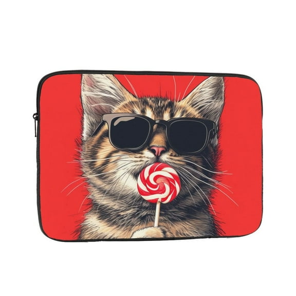 Cat Eat Lollipop Laptop Sleeve Bag Compatible With MacBook Air / Pro iPad MateBook Tablet Surface HP Lenovo Dell ASUS Acer Laptop Computer Protective Size: 10 inch