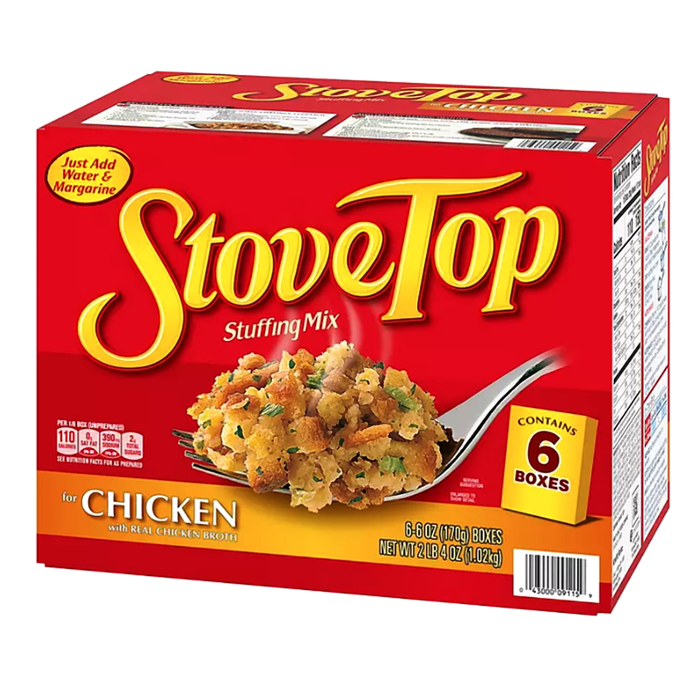 Kraft Stove Top Stuffing Mix for Chicken with Broth 8 Pk. 6 oz.