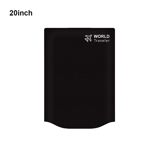 Langgg Non-woven Travel Luggage Cover Dustproof Stylish Sticker Type Detachable Simple Style Suitcase Bag Protector Guard Black 20inch