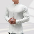 thumbnail image 4 of FNFYFH Mens Full Zip Athletic Shirt Fleece Lined Long Sleeve T Shirts Cold Weather Gear Workout Top Thermal Shirt, 4 of 8