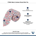 thumbnail image 4 of CTM  Cotton Floral Slim Tie (Men), 4 of 4