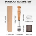thumbnail image 3 of 1Pcs Bread Lame Dough Scoring Tool with 5 Blades & Leather Cover, Wooden Handle Bread Scorer for Artisan Sourdough Baking, 18.5cm/7.28in, 3 of 9