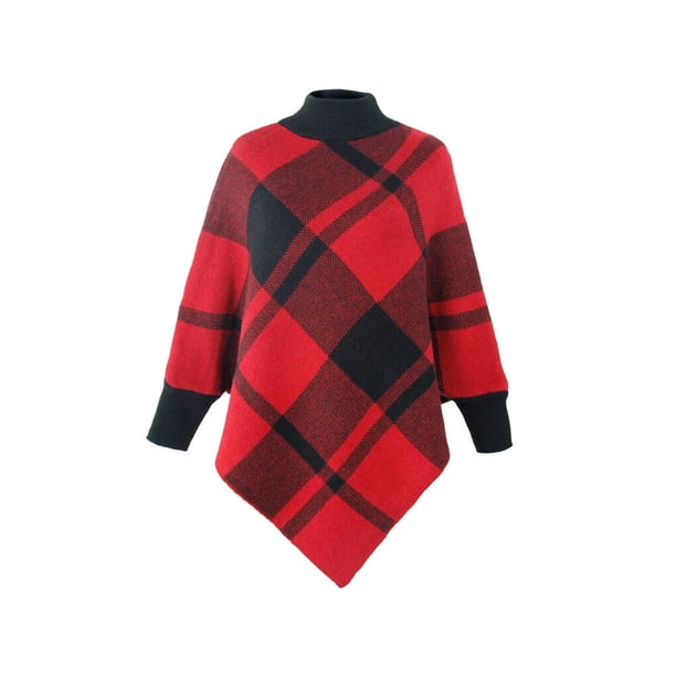 Sonducket Capa de mujer de fibra acrílica portátil de moda invierno otoño reemplazo cálido mantener a prueba de viento niñas capa abrigo ropa Abrigos y chamarras Vino rojo Sonducket AP013390-04