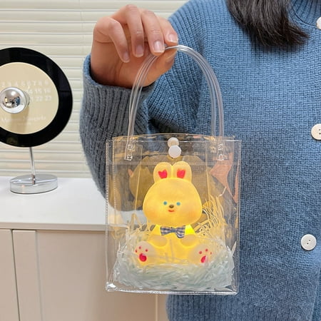 

Easter Decorations! WQQZJJ Home Decor Easter Creative Personality Bunny Enamel Night Light Cartoon Children Luminous Toys Warm Yellow Light Gives People Wireless Warmth Gifts On Clearance