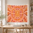 thumbnail image 5 of Human Like Face with Closed Eyes Expression Face, Serene Boho for Boho Decor Lovers, Desert Sunset Wall Art, Graduation Gift, Tapestry Wall Hanging for Bedroom and Dorm, 5 of 7