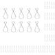 thumbnail image 3 of Ounissouiy 10 ganchos para azulejos de techo, fácil instalación, Flexible sin deformación, letrero colgante para oficina, aula, grande, 8 palabras, Gran 8 palabras F4 10piezas Ounissouiy CBP456315, 3 of 4
