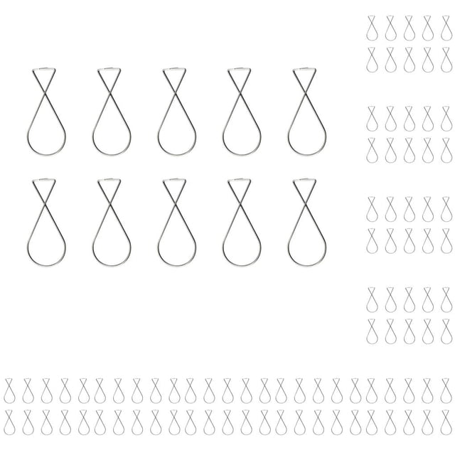 Naiovety 10 ganchos para azulejos de techo sin deformación, letrero colgante, suministros para el hogar para oficina, aula, grande, 8 palabras Gran 8 palabras F4 10Conjunto
