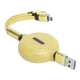 thumbnail image 4 of Cable de carga de tipo extensión 3 en 1 de 1,1 m Cable de carga USB de línea de datos multifunción (amarillo), 4 of 5