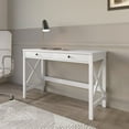 thumbnail image 2 of Home Design Beatrice Writing Desk with Spacious Tabletop and Built-In Drawers, Timeless Clean-Lined Design for Bedroom, Home Office, or Study Nook, White, 2 of 8