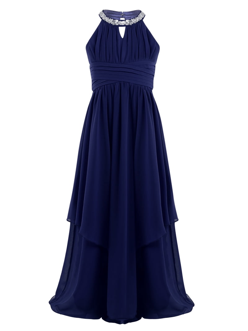 buffalo 66 blue dress Virlen Women's Long Sleeve Tie-neck Printed Midi Dress, Navy main image 1