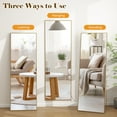 thumbnail image 6 of Full Length Mirror 59"x16" Rectangle Floor Mirror with Stand Wall Mounted Mirror for Full Body,Gold, 6 of 9