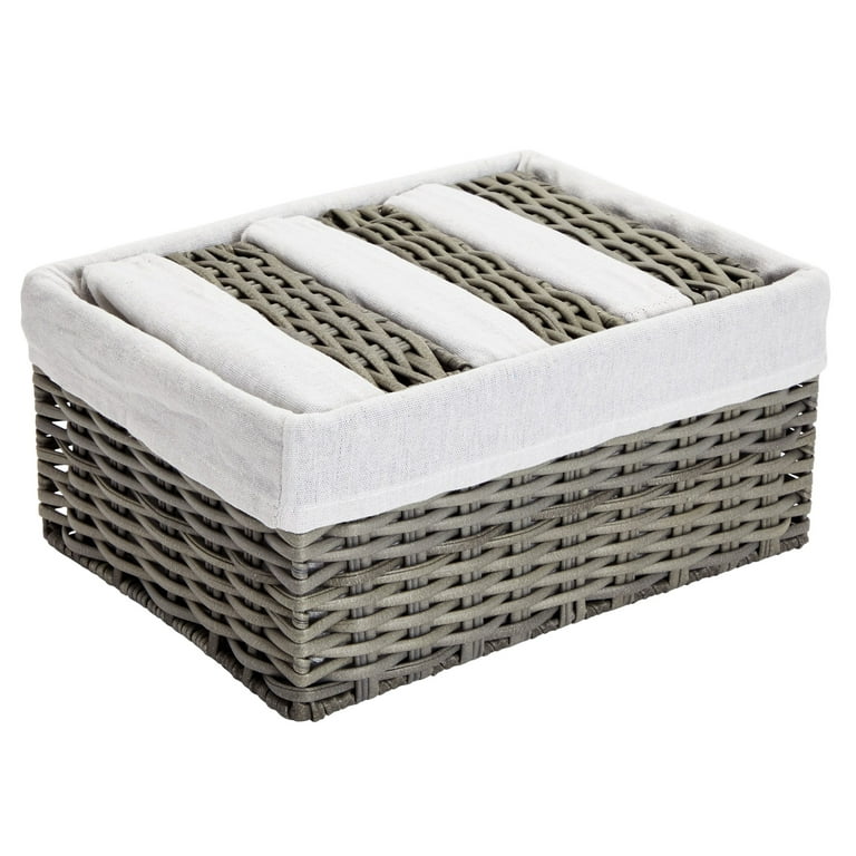 Constructive Playthings Small Square Plastic Woven Baskets (Set of 6)