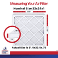 thumbnail image 2 of Filter King 22x24x1 Air Filter | 6-PACK | MERV 11 HVAC Pleated A/C Furnace Filters | MADE IN USA | Actual Size: 21.5 x 23.5 x .75", 2 of 5