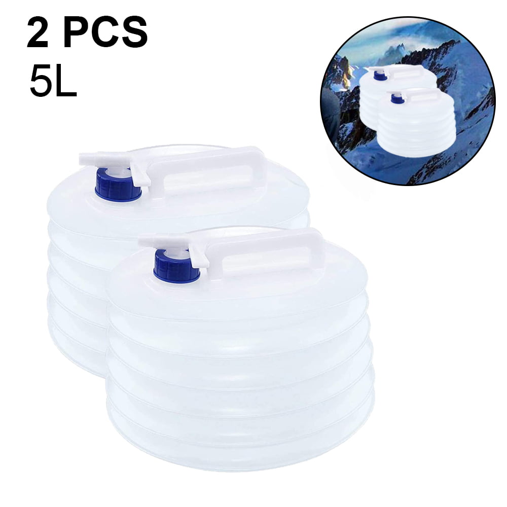 15L PLASTIC CAN WITH POURING TAP WATER CONTAINER CARRIER BOTTLE BUCKET-PORTABLE 