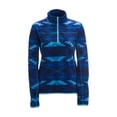 thumbnail image 1 of Aeropostale Womens Printed 1/4 Fleece Jacket, Blue, Juniors, Small, 1 of 4