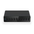 thumbnail image 2 of EeaseMX Estación de carga USB de 10 puertos, cargador rápido multifuncional, cargador de pared de escritorio con enchufe estadounidense (negro), 2 of 3