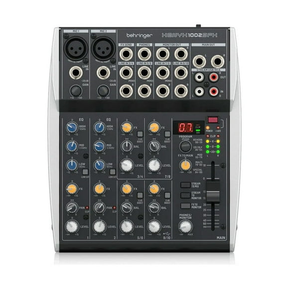Mezcladora Behringer Xenyx 1002SFX analogica de 10 canales