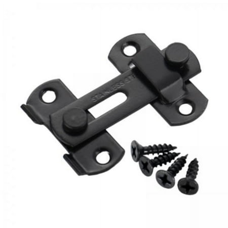 TISHITA 4xSliding Barn Door Lock Pet Cage Door Latch for Cabinet Black
