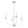 thumbnail image 2 of Hunter - Southcrest 4-light Distressed White, Large Chandelier, Dimmable, Casual Style, Candle Shaped, for Bedrooms, Dining, Living Rooms - 19637, 2 of 7