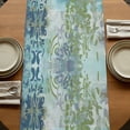 thumbnail image 5 of Table Runners 108 Inches Long Dress Scarves, Blue Sage Green Boho Farmhouse Coffee/Dining/Kitchen Table Runner for Living Room, Vintage Ethnic Tribe Abstract Art 13x108 Inch, 5 of 9