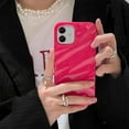 thumbnail image 2 of Compatible iPhone 11 Case, 3D Cute Luxurious Wavy Shape, Soft TPU Shockproof Case for Boys and Girls (Rose Red), 2 of 14