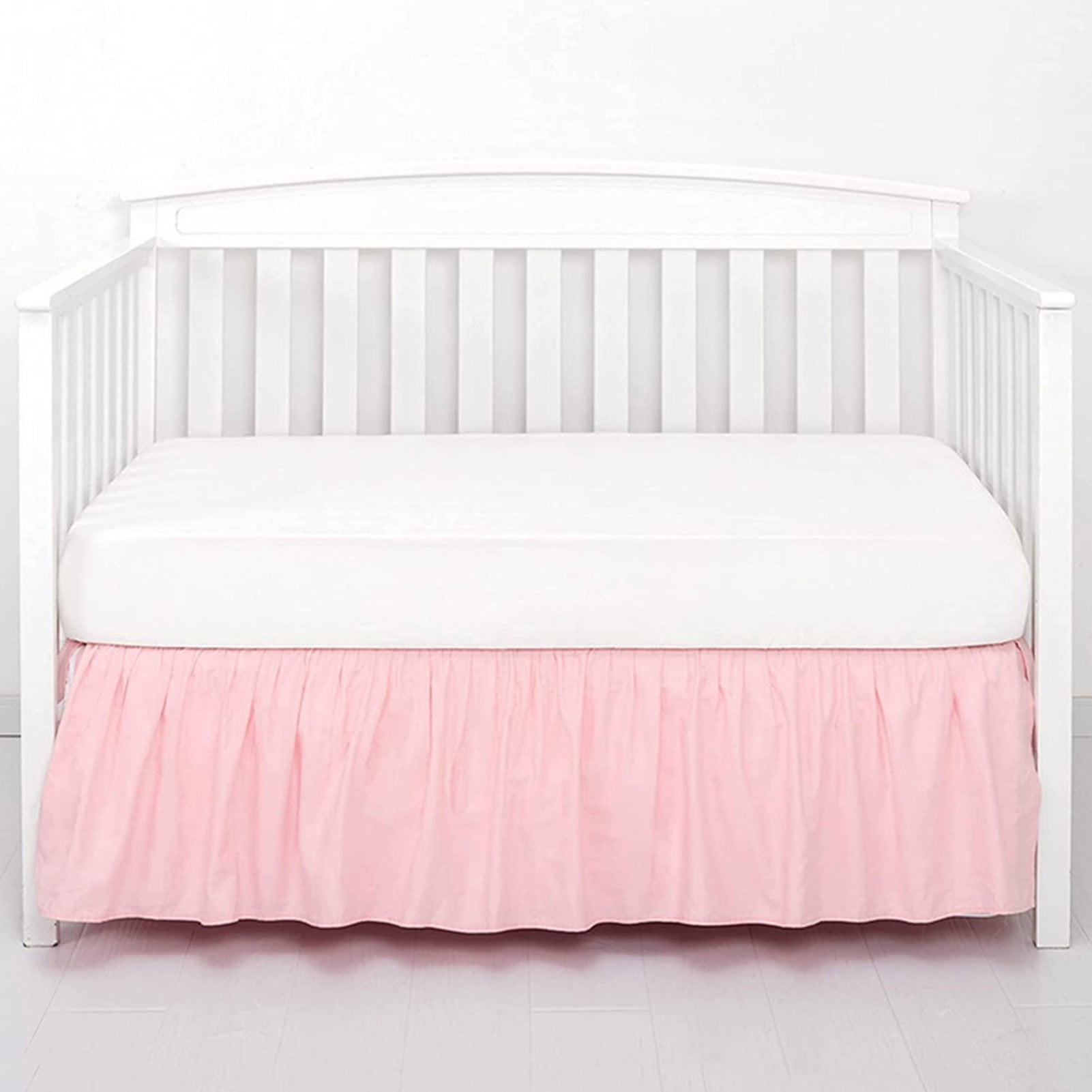 Homerr Crib Cover Elastic Band Crib Skirt Baby Crib Bed Skirt Easy Installation Soft Elastic Toddler Crib Skirt for Bedroom