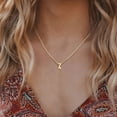 thumbnail image 2 of Initial Necklaces for Women Men A-Z Gold Pendant Charm Necklace Personalized Name Necklace Fashion Jewelry Accessories Gift, 2 of 4