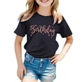 thumbnail image 4 of Birthday Girl Short Sleeve Tee Summer Crewneck T Shirt Casual Fit Basic Shirts, 4 of 4