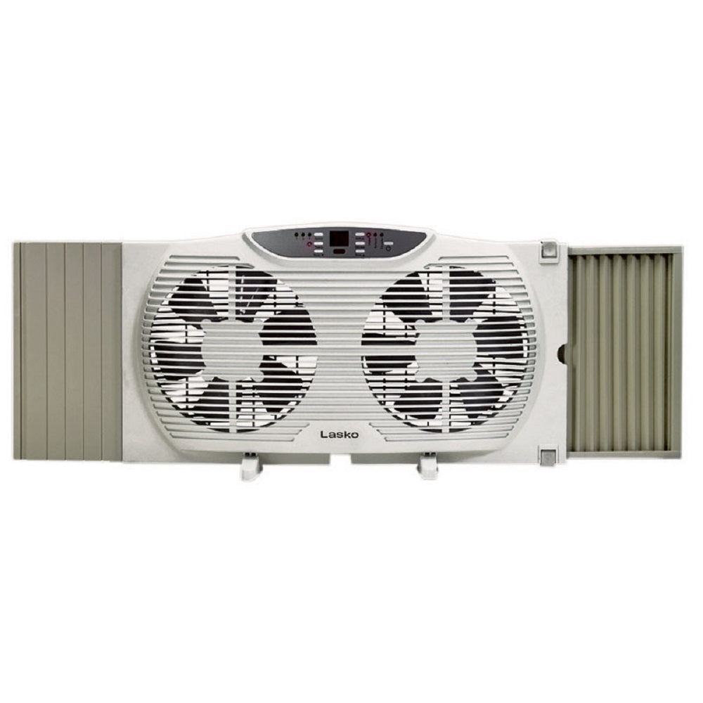 Lasko Lasko W09550 Electronically Reversible Twin Window Fan, White