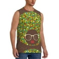 thumbnail image 2 of Disketp Black Head Woman With Dots Hair Sleeveless Tshirts For Men, Muscle Shirts For Men Dry Fit Tank Top-Xx-Large, 2 of 8