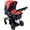 Red, variant on HUSHLILY - Convertible Baby Doll Stroller for Dolls - Bassinet Toy Buggy for Toddlers 3 Years and up, Adjustable Seat & Handle with Storage Basket, Red Design for Kids