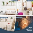thumbnail image 2 of 5-Tier Blanket Ladder Wooden, Non-folding 4.8FT(57.5'') Blanket Quilt Holder Rack Decorative Ladder, Easy Assembly, Rustic Farmhouse Ladder Shelf for The Living Room Bedroom Home Decor, Natural, 2 of 17
