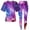 C-Black210, variant on DHFJKG 2 Piece Sets For Women Summer Workout Outfits Short Sleeve Loungewear Sets Galaxy Printed Leggings Casual Tracksuits Versatile Outfit