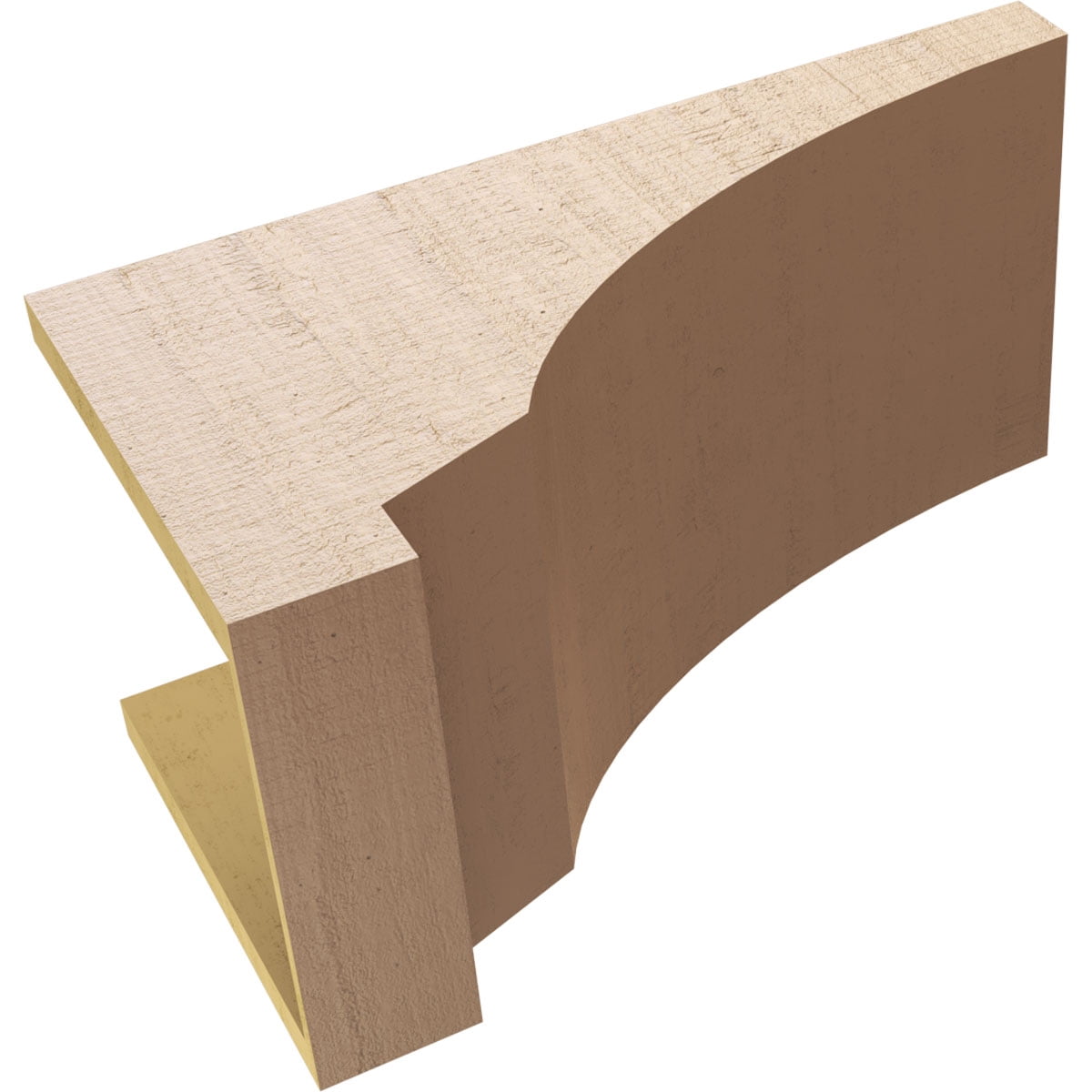11"W x 22"D x 11"H Wide Moab Rough Cedar Woodgrain TimberThane Corbel, Primed Tan
