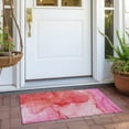 thumbnail image 6 of Addison Rugs Chantille Indoor/Outdoor Transitional Watercolors Pink Washable Rectangle Rug, 1'8" x 2'6", 6 of 6