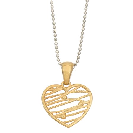 Abstract Heart Necklace - Isla Simone 14K Gold, Rose Gold, or Rhodium Plated Silver Abstract Heart Pendant Necklace