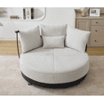 thumbnail image 3 of Newboti 52.75" Oversized Round Swivel Chair,360° Swivel Chair, Couples chair,Adjustable phone stand,Swivel Chair,Rotating pulley,Polyester(Anti-Wrinkle),Gray 124464211204842, 3 of 16