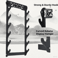 thumbnail image 3 of Petoto 6-Tier Wall-Mounted Sword Stand - Black Samurai Katana Display Rack, Wall Hanger for Katana, Wakizashi, and Standard Swords, 3 of 9