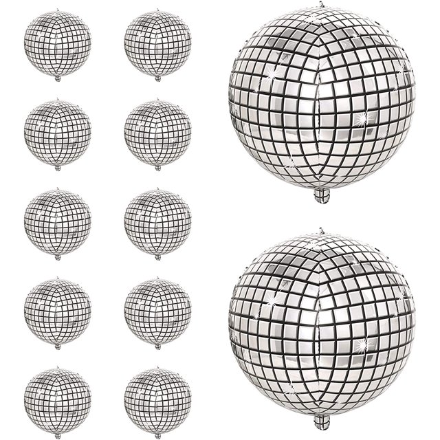 Globos de discoteca grandes ShuxiuWang 22 pulgadas Láser plateados 4D
